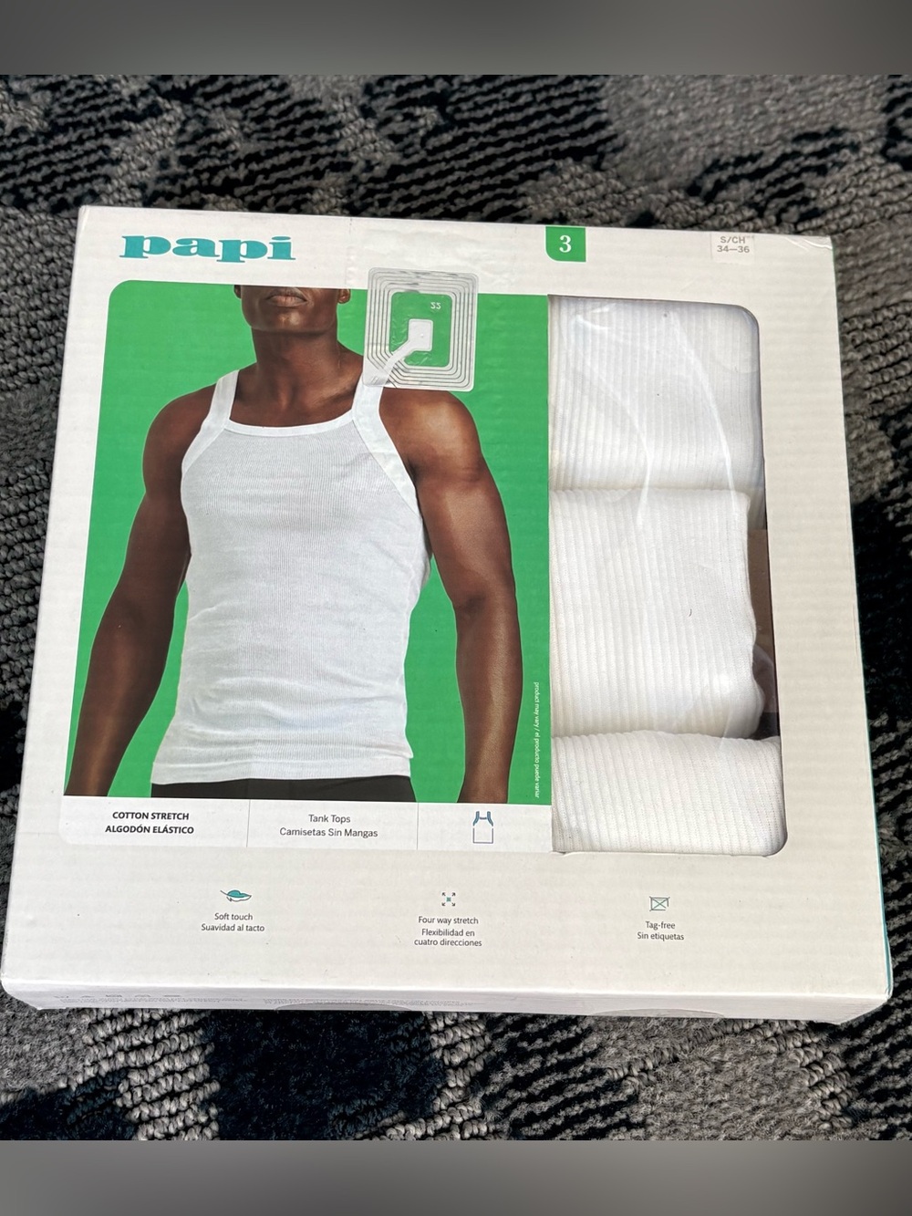 PAPI Ribbed Tank Tops Set of 3 Sz S (34-36). MSRP $36.